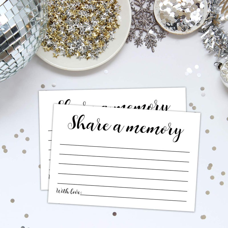 Giftideaworkshop 50 Pack Share a Memory Cards, Share a Memory Card for Funeral, Birthday, Retirement, Anniversary, Wedding, Celebration of life, Going Away Party Decorations, 4x6 Inch - Image 4